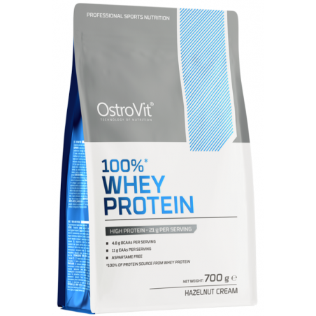 100% Whey Protein, hazelnut cream - 700 g (damaged packaging)