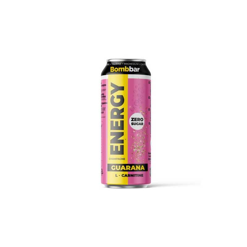 Bombbar Energetinis gėrimas su L-karnitinu ir Guarana „Šampano skoniu“, 500 ml