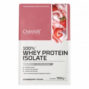 100% изолят сывороточного протеина, клубничный крем - 700 г