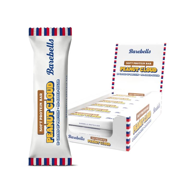 Pehmeä proteiinipatukka, Peanut Cloud - 55 g, 12 kpl pakkaus. Pehmeä proteiinipatukka, Peanut Cloud - 55 g, 12 kpl pakkaus.