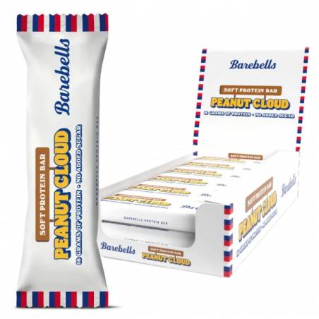 Pehmeä proteiinipatukka, Peanut Cloud - 55 g, 12 kpl pakkaus.