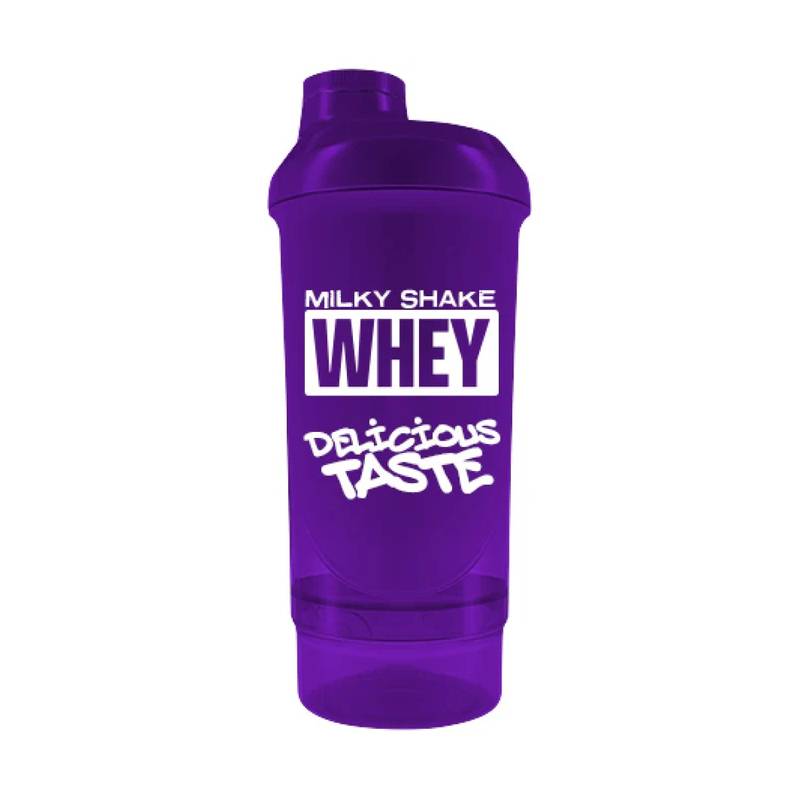 Шейкер Whey, фиолетовый - 500 + 150 мл