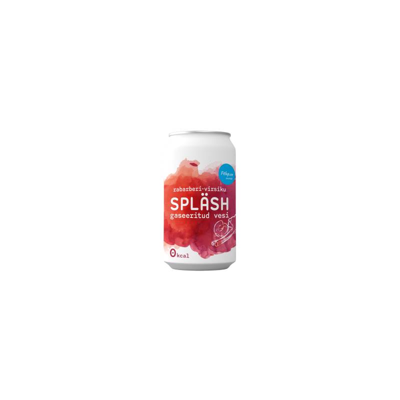 SPLÄSH Gazuotas vanduo, rabarbarai-persikai - 330 ml