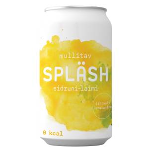 SPLÄSH Gāzēts ūdens, citrons-laims - 330 ml