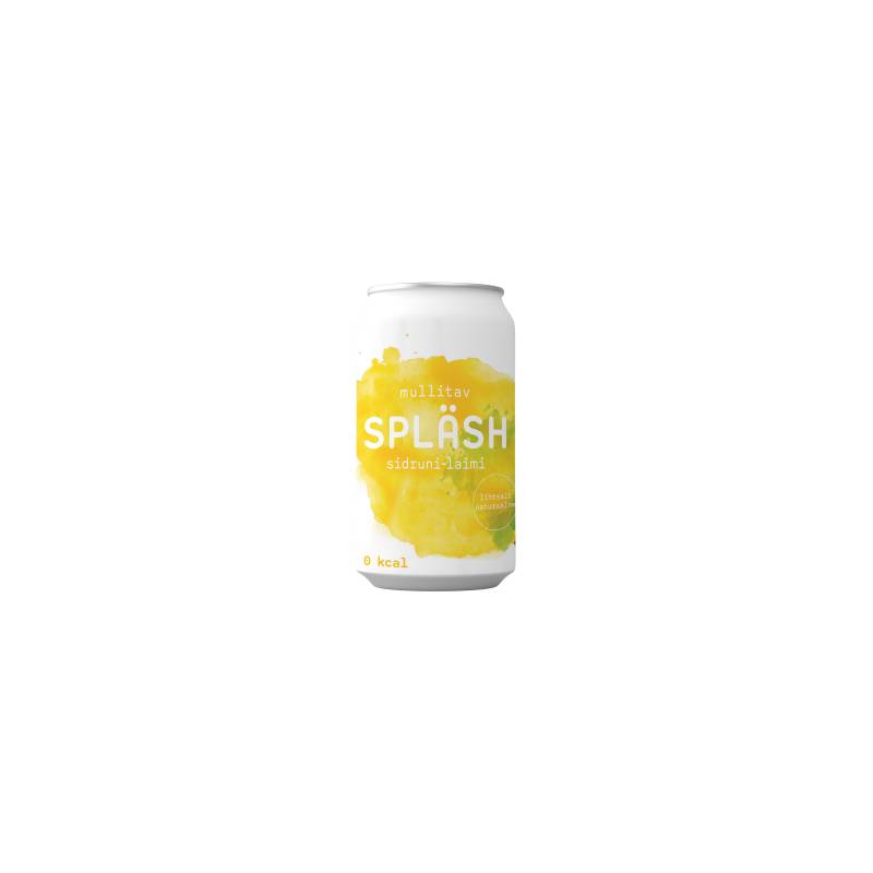 SPLÄSH Gāzēts ūdens, citrons-laims - 330 ml