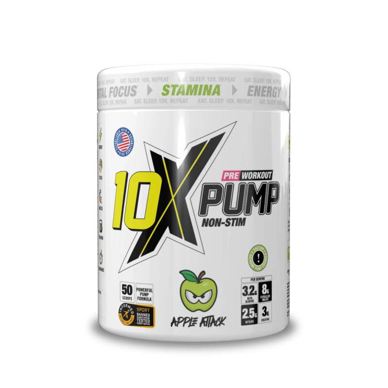 PUMP PreWorkout Stim free, Apple Attack - 600 g
