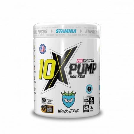 PUMP PreWorkout ilma stimulantideta, Wreck It Raz - 600 g