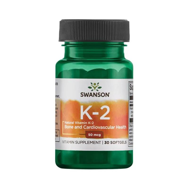Витамин K-2 Natural, 50 мкг - 30 мягких капсул