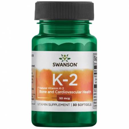 Витамин K-2 Natural, 50 мкг - 30 мягких капсул