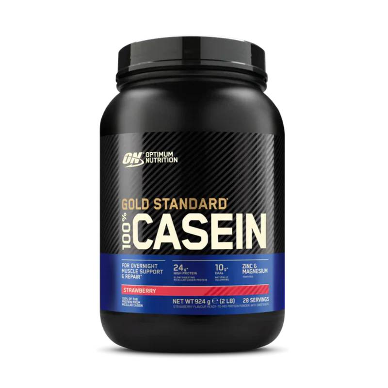 Gold Standard 100% Casein, Zemeņu baudījums - 924 g