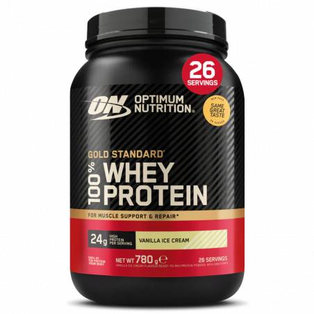 Gold Standard 100% Whey Protein, Vanillijäätis - 780 g