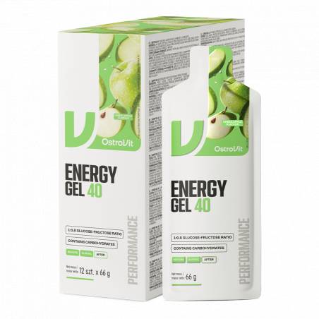 Energy Gel 40, green apple - box 12 × 66 g