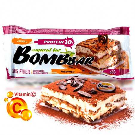 Bombbar olbaltumvielu bārs "tiramisu", 60 g