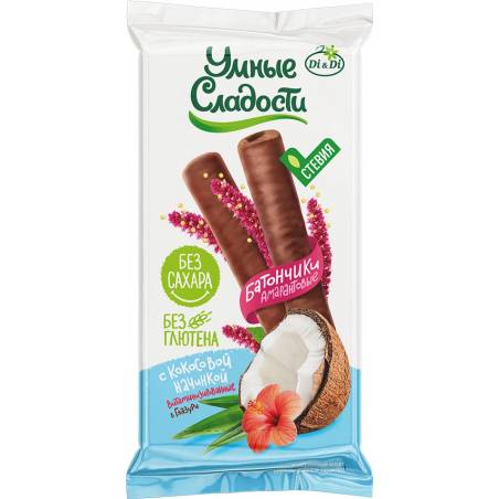 Burnočių batonėlis be glitimo glazūroje, kokosų, 20 g
