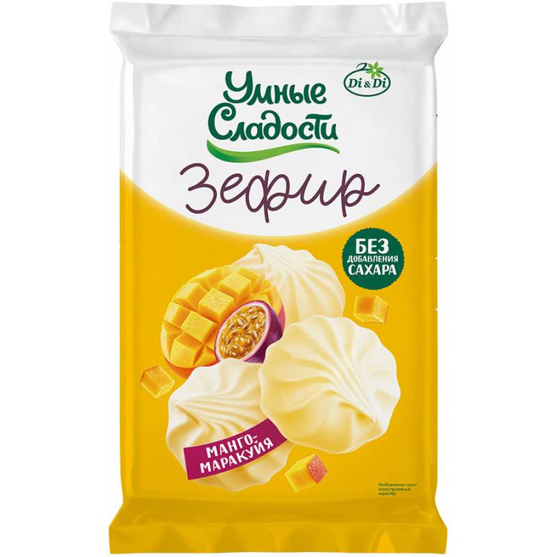 Зефир "Умные сладости" со вкусом манго-маракуйя - 150г Зефир "Умные сладости" со вкусом манго-маракуйя - 150г