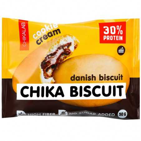 Chika Biscuit 'Chikalab' augsta olbaltumvielu sīkdatne ar dāņu krēmu ar saldinātājiem, 50 g