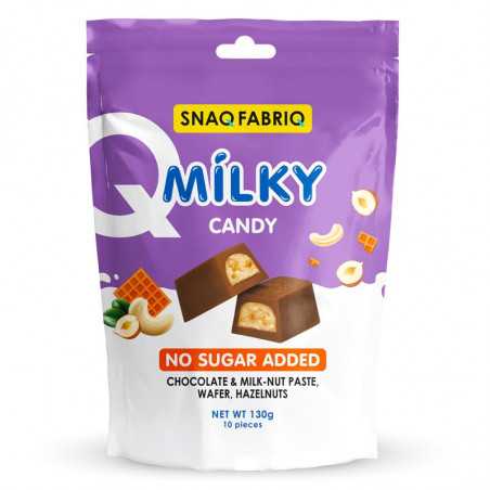 „SNAQ Fabriq“ pieno saldainių šokolado smėlis su lazdyno riešutais, 130 g (10 vnt)