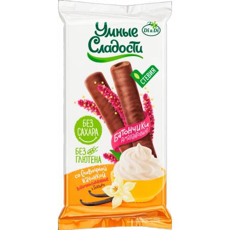 Bezglutēna amaranta batoniņš glazūrā, ar krēmveida pildījumu, 20 g