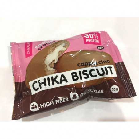 Chika -keksi "Chikalab" vakuuttamattomat evästeet täytetyt cappuccino -keksi maun kanssa, 50 g