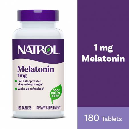 Melatoninas, 1 mg, 180 tablečių