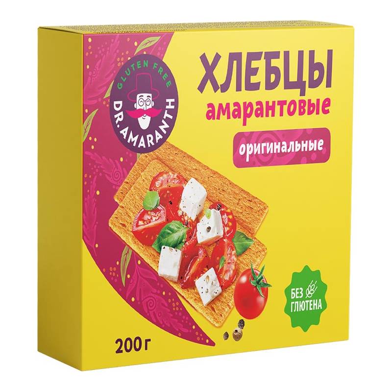 Хлебцы «Dr.AMARANTH» амарантовые оригинальные 200г