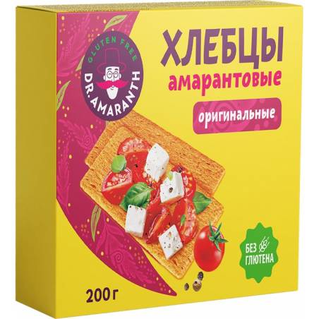 Хлебцы «Dr.AMARANTH» амарантовые оригинальные 200г