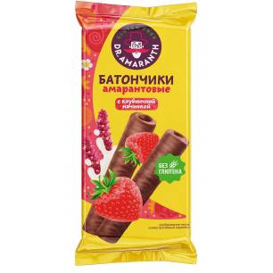 “Dr.AMARANTH” kuorrutettu amaranttipatukka mansikkatäytteellä, 19 g