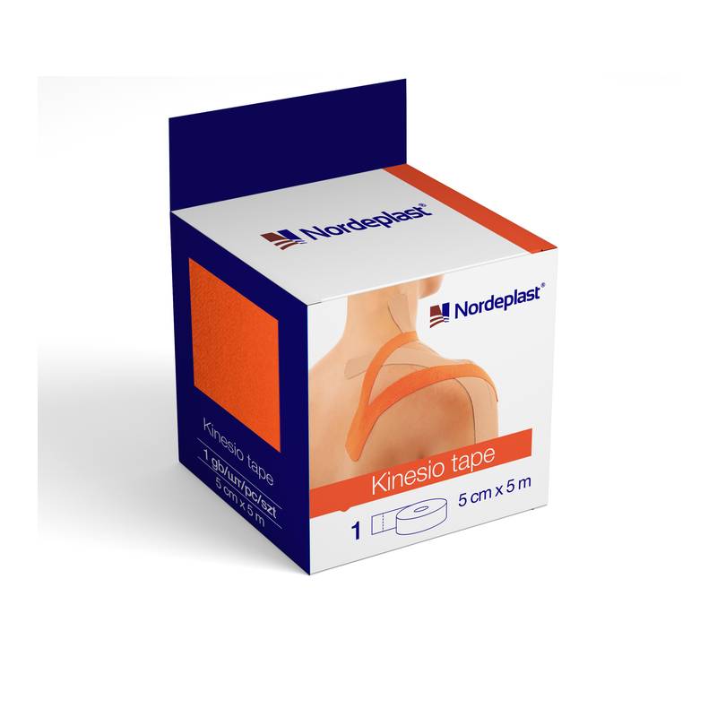 Kineziologinis teipas, 5 cm x 5 m, oranžinis