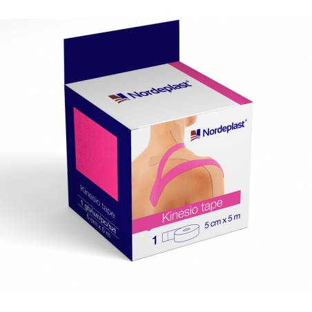 Кинезиологический тейп, 5 см x 5 м - розовый