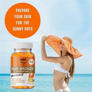 Sun Bronze, mangų ir persikų skonio - 40 guminukų