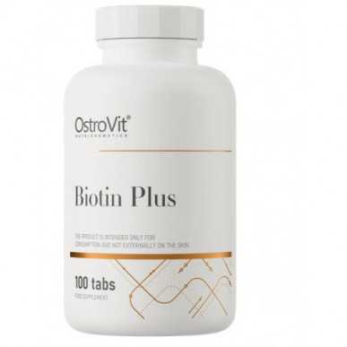 „Ostrovit Biotin Plus“ - 100 planšetinių kompiuterių – madala kalorsusega toode firmalt Ostrovit, osta SportFit-ist