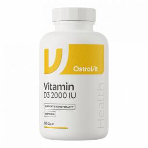 D3-vitamiini 2000 IU, pehmeät kapselit - 60 kapselia