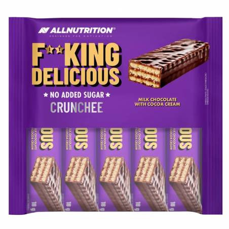 Fitking Delicious Crunchee, piimašokolaad kakaokreemiga - 18 g × 5 tk