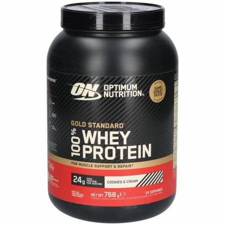 Gold Standard 100% Whey Protein, cookies&cream - 768 g