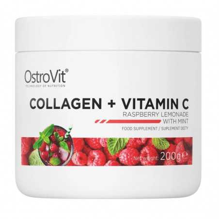 Ostrovit kolagēns + C vitamīns, aveņu kalimonāts ar monētu - 200 g