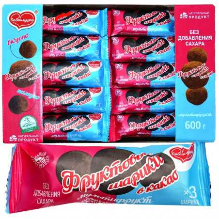 Pastill -hedelmäpallot kaakao "Pastilushka", 600 g