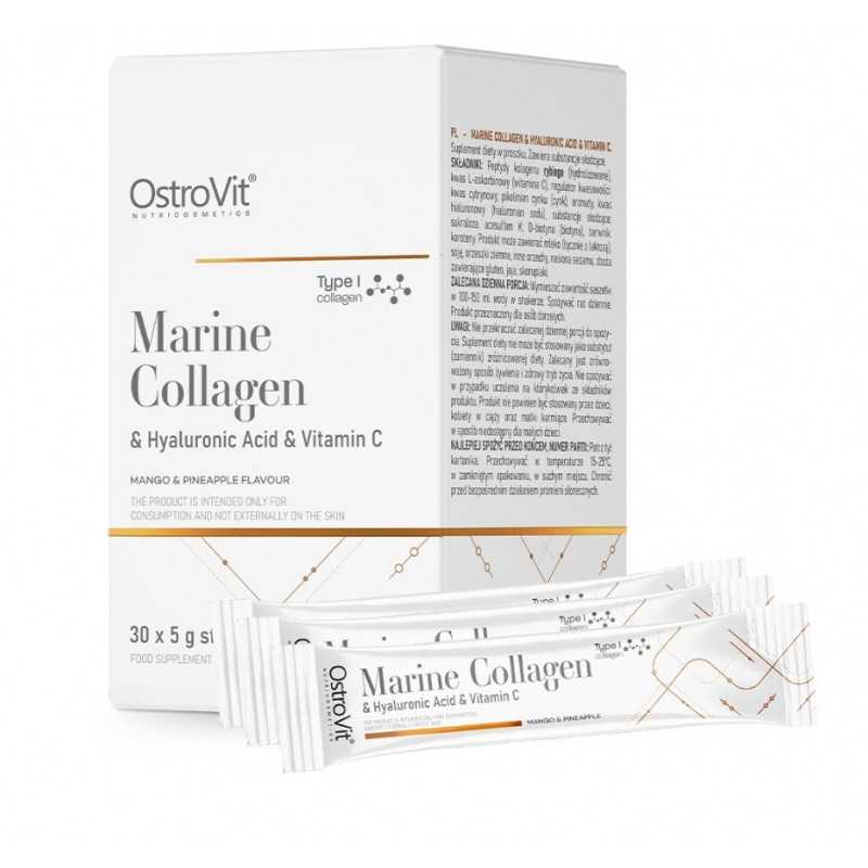 as jūras kolagēns + hialuronskābe + C vitamīns, mango un ananāsi - 5G x 30 kaste as jūras kolagēns + hialuronskābe + C vitamīns, mango un ananāsi - 5G x 30 kaste