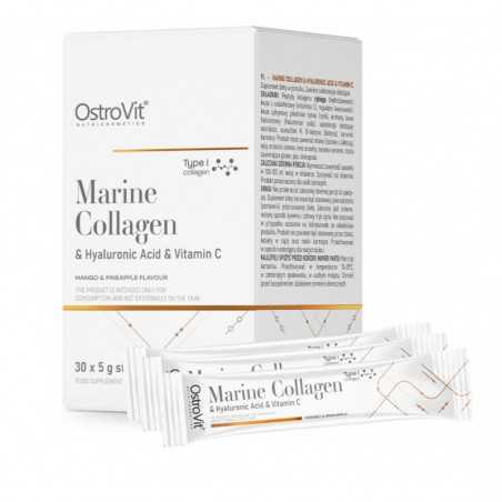 as jūras kolagēns + hialuronskābe + C vitamīns, mango un ananāsi - 5G x 30 kaste
