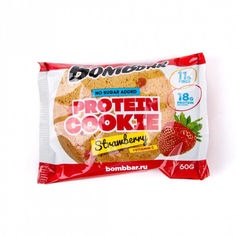 BOMBBAR Protein COOKIE Протеиновое печенье, клубника, 60 г BOMBBAR Protein COOKIE Протеиновое печенье, клубника, 60 г