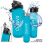 Ūdens pudeles 2000 ml + 900 ml + 500 ml "ostrovit", zilā krāsā Ūdens pudeles 2000 ml + 900 ml + 500 ml "ostrovit", zilā krāsā