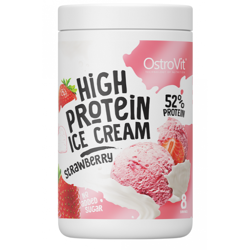 Ostrovit High -proteīna saldējuma zemenes - 400 g Ostrovit High -proteīna saldējuma zemenes - 400 g