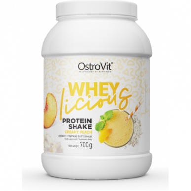 Ostrovit wheylicious olbaltumvielu satricinājums, krēmveida persiks - 700 g – madala kalorsusega toode firmalt Ostrovit, osta SportFit-ist