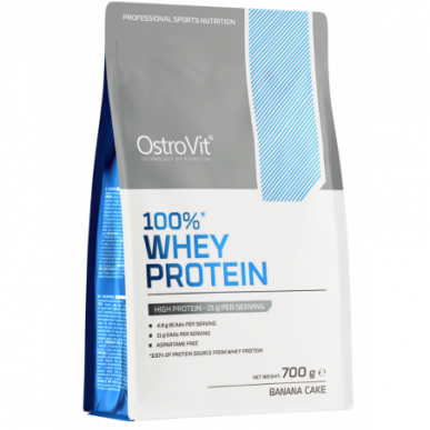 Ostrovit 100% sūkalu olbaltumvielas, banānu kūka - 700 grami – madala kalorsusega toode firmalt Ostrovit, osta SportFit-ist