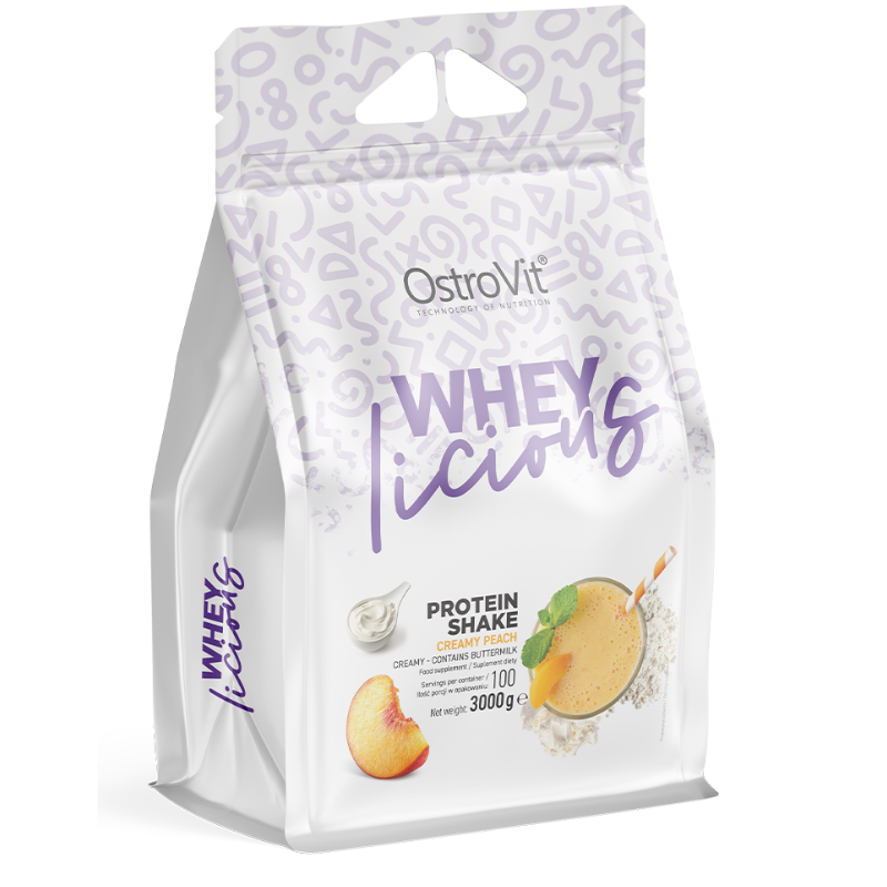 Ostrovit wheylicious olbaltumvielu satricinājums, krēmveida persiks - 3000 grami Ostrovit wheylicious olbaltumvielu satricinājums, krēmveida persiks - 3000 grami