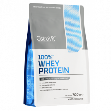 100% sūkalu olbaltumvielu pulveris baltā šokolāde "ostrovit", 700 g – madala kalorsusega toode firmalt Ostrovit, osta SportFit-ist