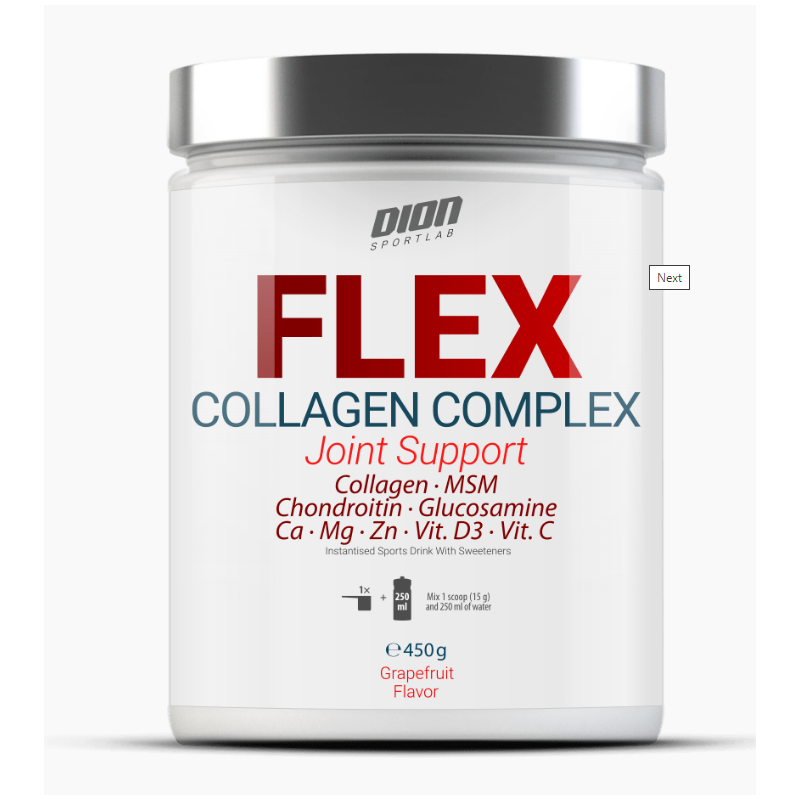 „Flex Colagen“ komplekso sąnarių ir ryšių kompleksas „Dionas“ (greipfrutas), 450 g