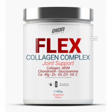 Flex kolagēna kompleksu savienojumi un saites komplekss "Dion" (greipfrūts), 450 g – madala kalorsusega toode firmalt DION Sportlab, osta SportFit-ist
