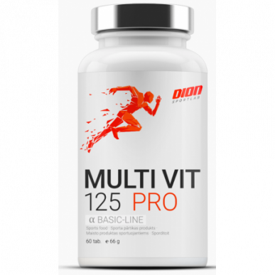 Dion Sports Multi -Vit 125 Pro - 60 tabletes – madala kalorsusega toode firmalt DION Sportlab, osta SportFit-ist