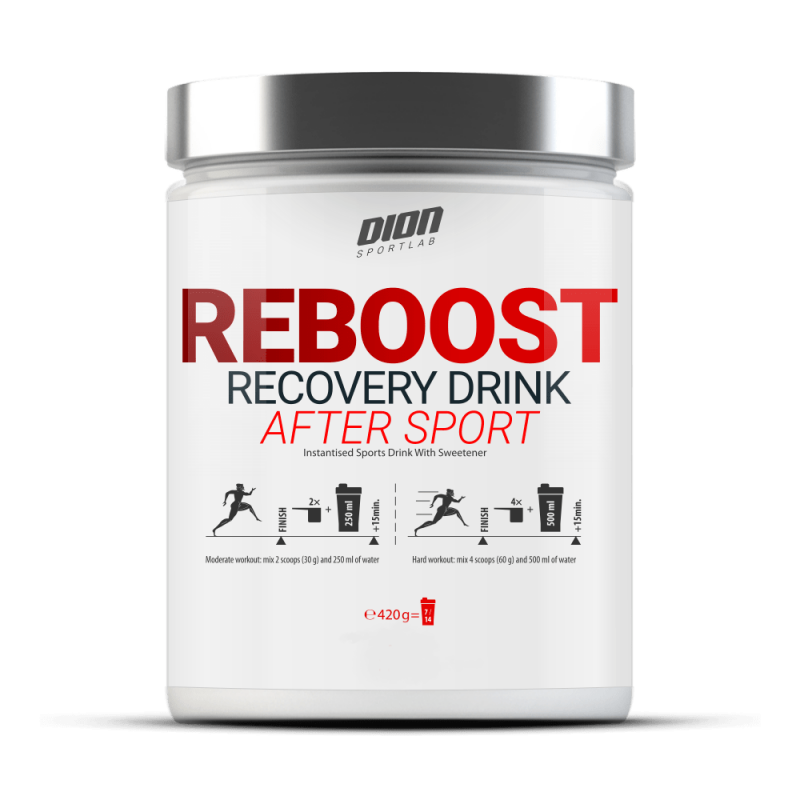 Dion Sports Reboost atjaunojošais dzēriens pēc sporta, šokolāde - 420 g Dion Sports Reboost atjaunojošais dzēriens pēc sporta, šokolāde - 420 g