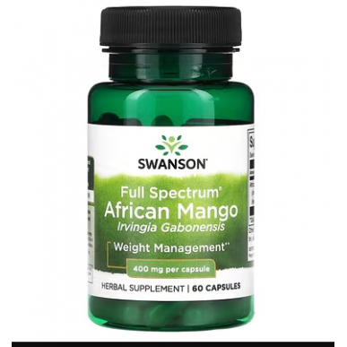 pilna spektra Āfrikas mango (Irvingia gabonensis), 400 mg - 60 kapsulas – madala kalorsusega toode firmalt SWANSON, osta SportFit-ist
